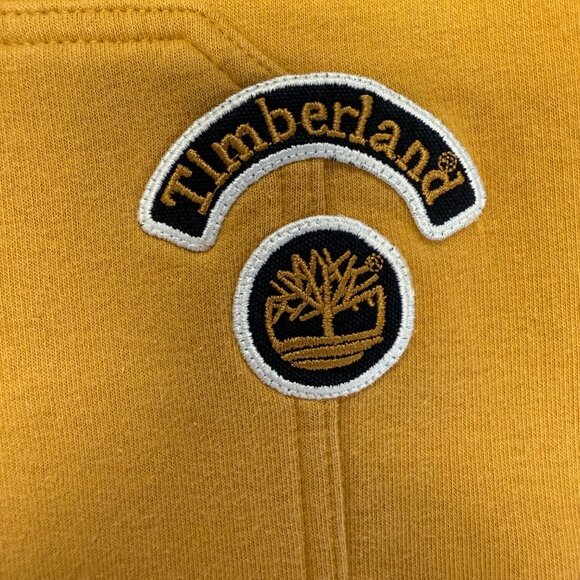 Timberland Men’s XL Mustard Yellow Jogger Pants Elastic Patch Athletic Fleece - Picture 12 of 12